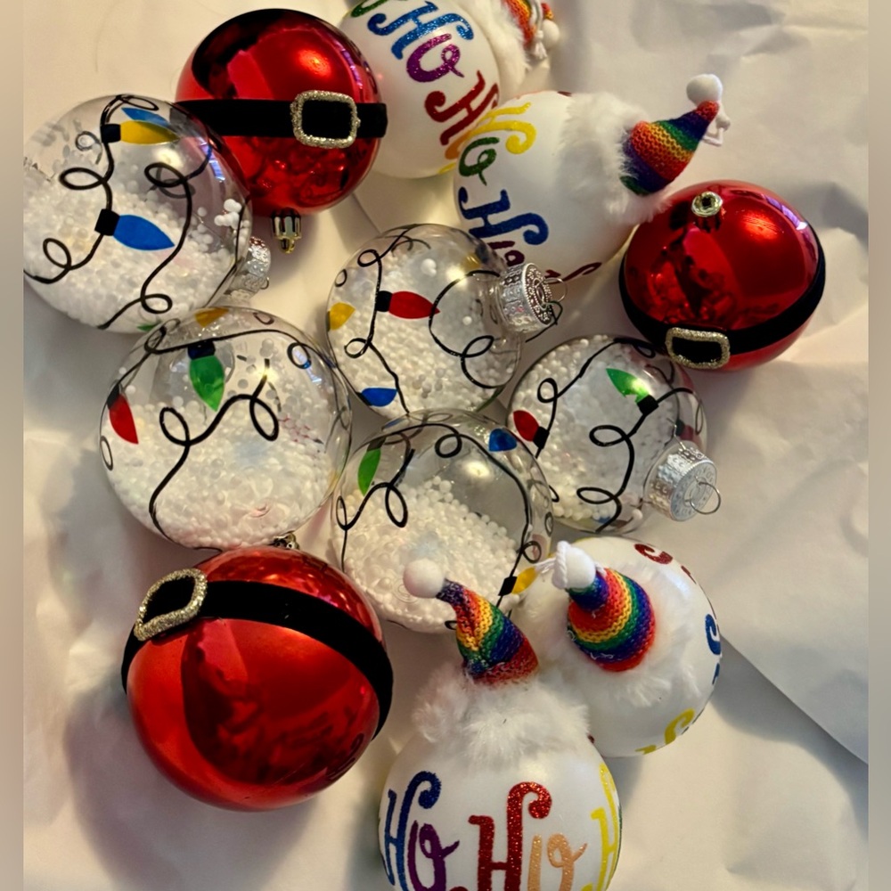 Festive Christmas Ornament Set of 12